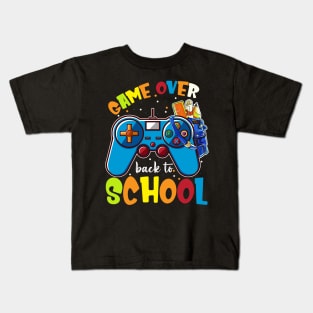 Back to School Funny Game Over Teacher Student Controller Kids T-Shirt